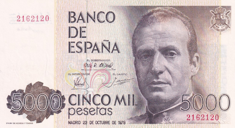 Spain, 5.000 Pesetas, 1979, UNC, p160
Estimate: USD 50-100