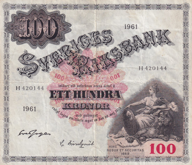 Sweden, 100 Kronor, 1961, VF, p48c
Split
Estimate: USD 25-50