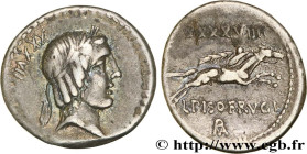 CALPURNIUS
Type : Denier 
Date : 90 AC. 
Mint name / Town : Rome 
Metal : silver 
Millesimal fineness : 950  ‰
Diameter : 19,5  mm
Orientation dies : ...