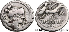 CLAUDIA
Type : Denier serratus 
Date : 79 AC. 
Mint name / Town : Rome 
Metal : silver 
Millesimal fineness : 950  ‰
Diameter : 18,5  mm
Orientation d...