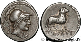 RUSTIA
Type : Denier 
Date : 76 AC. 
Mint name / Town : Rome 
Metal : silver 
Millesimal fineness : 950  ‰
Diameter : 18,5  mm
Orientation dies : 5  h...