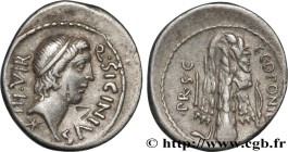 SICINIA
Type : Denier 
Date : 49 AC. 
Mint name / Town : Grèce 
Metal : silver 
Millesimal fineness : 950  ‰
Diameter : 19  mm
Orientation dies : 5  h...