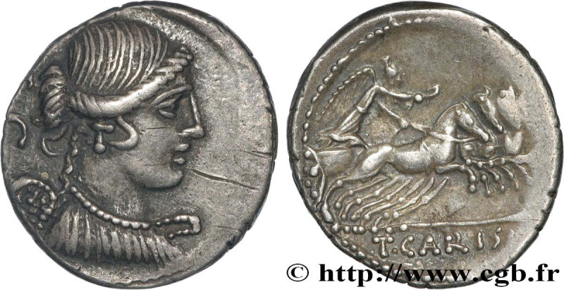 CARISIA
Type : Denier 
Date : 46 AC. 
Mint name / Town : Rome 
Metal : silver 
M...