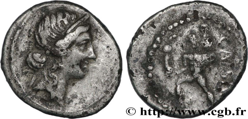 JULIUS CAESAR
Type : Denier 
Date : 47-46 AC. 
Mint name / Town : Afrique 
Metal...