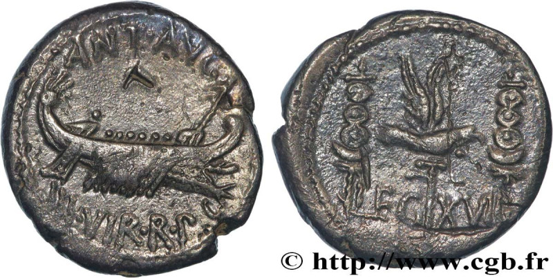 MARK ANTONY
Type : Denier 
Date : 32-31 AC. 
Mint name / Town : atelier itinéran...