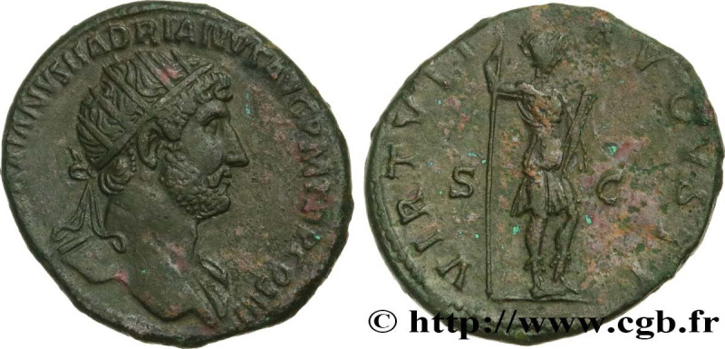 HADRIAN
Type : Dupondius 
Date : 123 
Mint name / Town : Rome 
Metal : copper 
D...