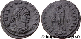 CRISPUS
Type : Follis ou nummus 
Date : 318 
Mint name / Town : Arles 
Metal : copper 
Diameter : 20  mm
Orientation dies : 12  h.
Weight : 2,94  g.
R...