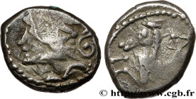 GALLIA - ALLOBROGES (Dauphiné area)
Type : Denier à l’hippocampe, tête à gauche 
Date : Ier siècle avant J.-C. 
Metal : silver 
Diameter : 12  mm
Orie...