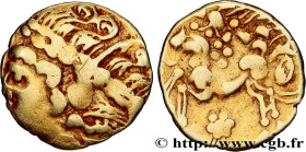 AMBIANI (Area of Amiens)
Type : Quart de statère “à la tête d'indien” 
Date : IIe siècle avant J.-C. 
Mint name / Town : Amiens (80) 
Metal : gold 
Di...