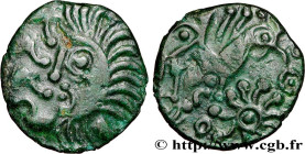GALLIA BELGICA - BELLOVACI (Area of Beauvais)
Type : Bronze au coq à tête humaine 
Date : c. 50-30 AC. 
Mint name / Town : Beauvais (60) 
Metal : bron...