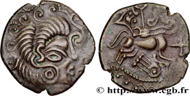 CORIOSOLITÆ (Area of Corseul, Cotes d'Armor)
Type : Statère de billon, classe Vb au nez en crosse 
Date : c. 80-50 AC. 
Mint name / Town : Saint-Brieu...