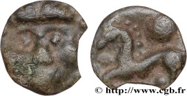 GALLIA - BELGICA - PARIS AREA
Type : Potin à la tête de face 
Date : c.70-50 AC. 
Metal : potin 
Diameter : 14  mm
Orientation dies : 3  h.
Weight : 1...