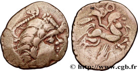 PICTONES (Area of Poitiers)
Type : Statère d’électrum à la main 
Date : Ier siècle avant J.-C. 
Mint name / Town : Poitiers (86) 
Metal : electrum 
Di...