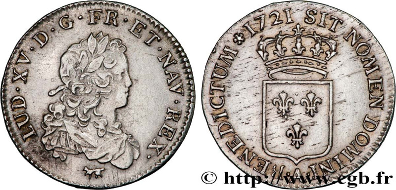 LOUIS XV THE BELOVED
Type : Tiers d'écu de France 
Date : 1721 
Mint name / Town...