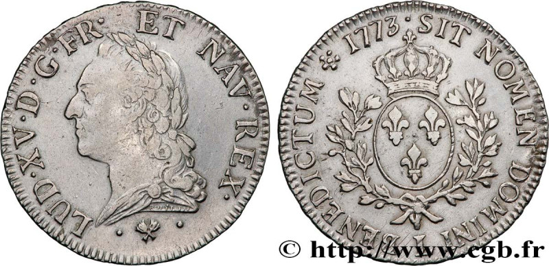 LOUIS XV THE BELOVED
Type : Écu dit "à la vieille tête" 
Date : 1773 
Mint name ...