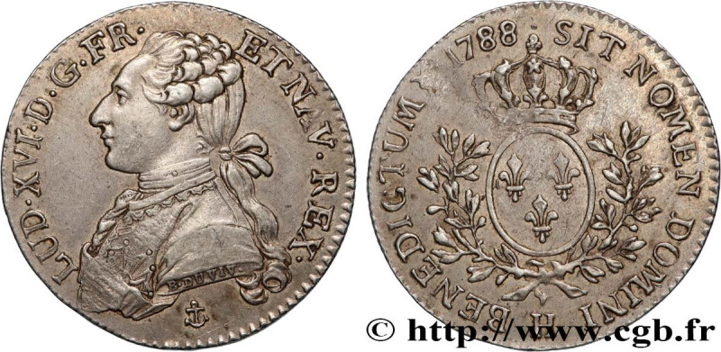 LOUIS XVI
Type : Cinquième d'écu dit "aux branches d'olivier" 
Date : 1788 
Mint...