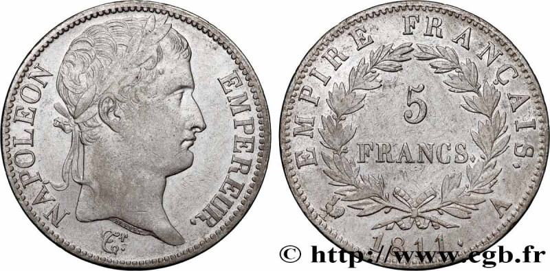 PREMIER EMPIRE / FIRST FRENCH EMPIRE
Type : 5 francs Napoléon Empereur, Empire f...