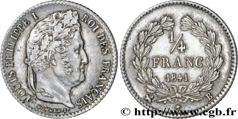 LOUIS-PHILIPPE I
Type : 1/4 franc Louis-Philippe 
Date : 1841 
Mint name / Town ...