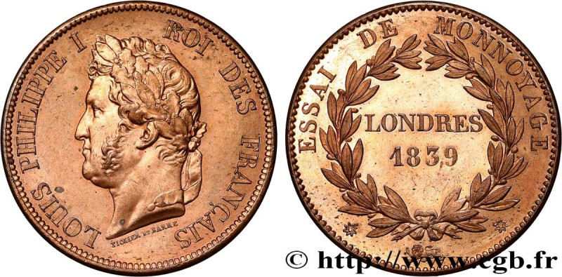 LOUIS-PHILIPPE I
Type : Essai module de 1 décime 
Date : 1839 
Mint name / Town ...