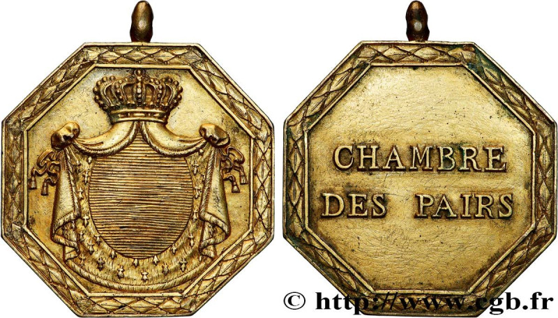 LOUIS XVIII
Type : Médaille, Chambre des pairs 
Date : n.d. 
Metal : gilt copper...