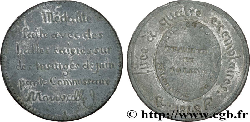 SECOND REPUBLIC
Type : Médaille, fondue à partir de balles prises aux insurgés d...