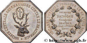 AGRICULTURAL, HORTICULTURAL, FISHING AND HUNTING SOCIETIES
Type : CHASSEURS CONTRE LE BRACONNAGE 
Date : 1889 
Metal : silver 
Diameter : 36,5  mm
Ori...