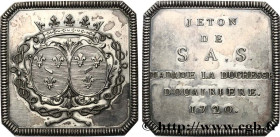 MISCELLANEOUS NOT ATTRIBUTED JETONS AND TOKENS
Type : MADAME LA DUCHESSE DOUAIRIERE 
Date : 1720 
Metal : silver 
Diameter : 37  mm
Orientation dies :...