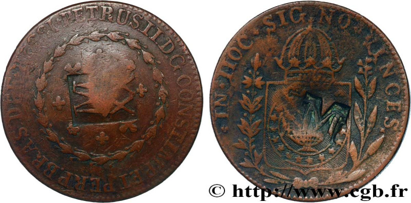 BRAZIL - EMPIRE OF BRAZIL - PETER II
Type : 20 Réis Maranhao contremarqué sur un...