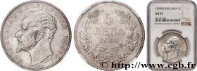 BULGARIA - FERDINAND I
Type : 5 Leva  
Date : 1894 
Mint name / Town : Komoczbanya 
Quantity minted : 1800000 
Metal : silver 
Millesimal fineness : 9...