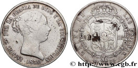 SPAIN - KINGDOM OF SPAIN - ISABELLA II
Type : 20 Reales  
Date : 1850 
Mint name / Town : Madrid 
Quantity minted : 126000 
Metal : silver 
Millesimal...