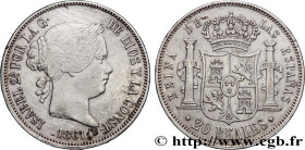 SPAIN - KINGDOM OF SPAIN - ISABELLA II
Type : 20 Reales 
Date : 1861 
Mint name / Town : Madrid 
Metal : silver 
Millesimal fineness : 900  ‰
Diameter...