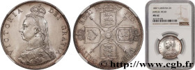GREAT-BRITAIN - VICTORIA
Type : 1 Florin Victoria buste du jubilé 
Date : 1887 
Quantity minted : 1776903 
Metal : silver 
Millesimal fineness : 925  ...