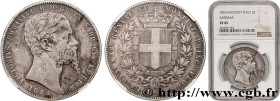 ITALY - KINGDOM OF SARDINIA - VICTOR-EMMANUEL II
Type : 5 Lire  
Date : 1854 
Mint name / Town : Gênes 
Quantity minted : 284295 
Metal : silver 
Diam...