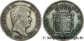 ITALY - KINGDOM OF THE TWO SICILIES - FERDINAND II
Type : 120 Grana  
Date : 1838 
Mint name / Town : Naples 
Quantity minted : - 
Metal : silver 
Mil...
