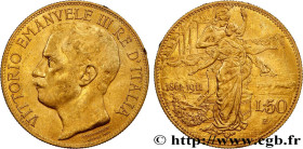 ITALY - KINGDOM OF ITALY - VICTOR-EMMANUEL III
Type : 50 Lire 
Date : 1911 
Mint name / Town : Rome 
Quantity minted : 20000 
Metal : gold 
Millesimal...