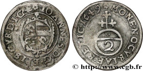 SWITZERLAND - CONFEDERATION OF HELVETIA - CANTON OF GRISONS
Type : 2 Kreuzer Évêché de Coire 
Date : 1649 
Metal : billon 
Diameter : 19  mm
Orientati...