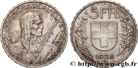 SWITZERLAND
Type : 5 Francs berger 
Date : 1925 
Mint name / Town : Berne 
Quantity minted : 2830000 
Metal : silver 
Millesimal fineness : 900  ‰
Dia...