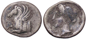 GRECHE - SICILIA - Siracusa - Terza Repubblica (344-317 a.C.) - Emidracma Mont. 5022; S. Ans. 512 (AG g. 1,34)
qBB