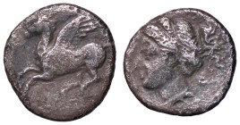 GRECHE - SICILIA - Siracusa - Terza Repubblica (344-317 a.C.) - Emidracma Mont. 5022; S. Ans. 512 (AG g. 2,19) Di peso Corinzio
qBB