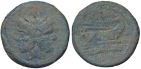 ROMANE REPUBBLICANE - ANONIME - Monete senza simboli (dopo 211 a.C.) - Asse Cr. 56/2; Syd 143 (AE g. 31,86)
qBB