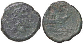 ROMANE REPUBBLICANE - ANONIME - Monete senza simboli (dopo 211 a.C.) - Semisse Cr. 56/3 (AE g. 23,69)
qBB