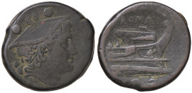 ROMANE REPUBBLICANE - ANONIME - Monete senza simboli (dopo 211 a.C.) - Sestante Cr. 56/6 (AE g. 24,35)
qBB