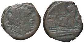 ROMANE REPUBBLICANE - ANONIME - Monete con simboli o monogrammi (211-170 a.C.) - Semisse Cr. 272/1 (AE g. 9,35)
meglio di MB