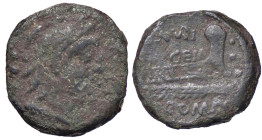 ROMANE REPUBBLICANE - ABURIA - C. Aburius Geminus (134 a.C.) - Quadrante Cr. 244/3 (AE g. 4,07)
meglio di MB