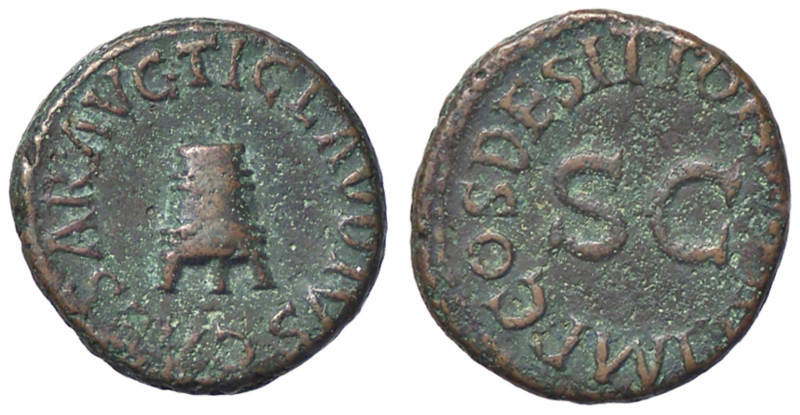 ROMANE IMPERIALI - Claudio (41-54) - Quadrante (AE g. 3,58)
BB