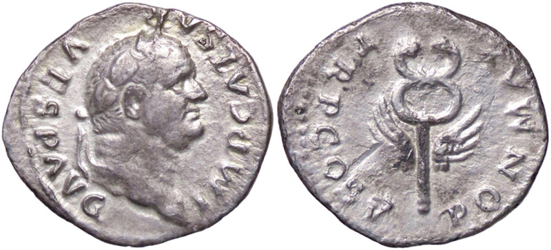 ROMANE IMPERIALI - Vespasiano (69-79) - Denario C. 361; RIC 73 (AG g. 2,81)
BB