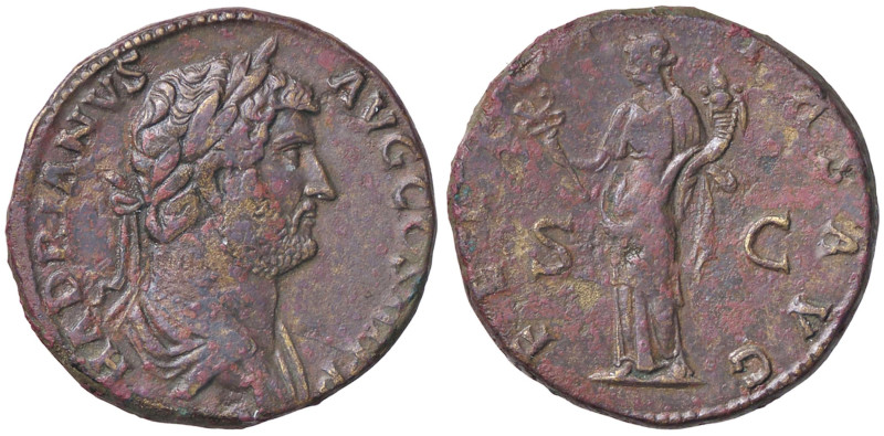 ROMANE IMPERIALI - Adriano (117-138) - Sesterzio C. 609 (AE g. 22,54)
BB+