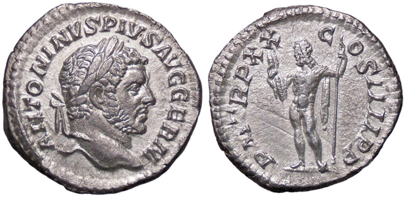 ROMANE IMPERIALI - Caracalla (198-217) - Denario C. 373 (AG g. 3,33)
qSPL