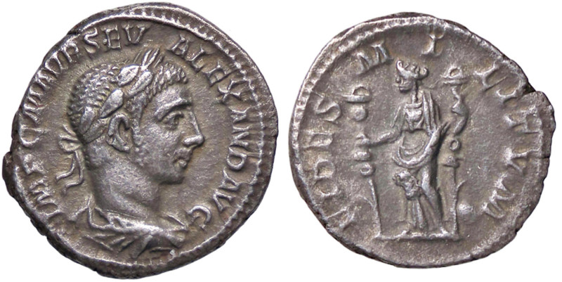 ROMANE IMPERIALI - Alessandro Severo (222-235) - Denario C. 52; RIC 139 (AG g. 3...