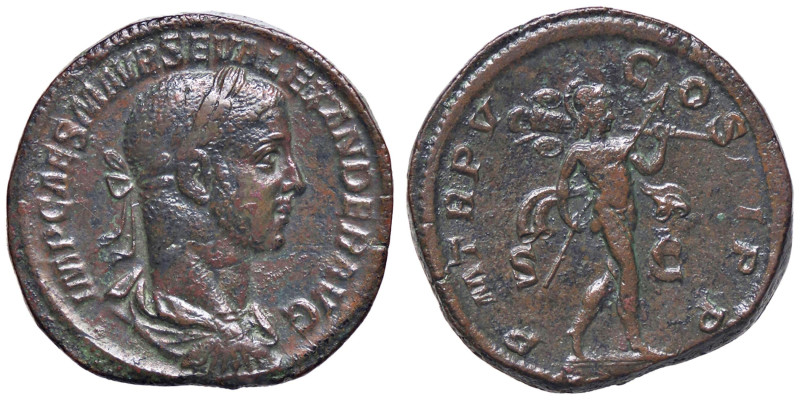 ROMANE IMPERIALI - Alessandro Severo (222-235) - Sesterzio C. 282 (AE g. 25,58)...